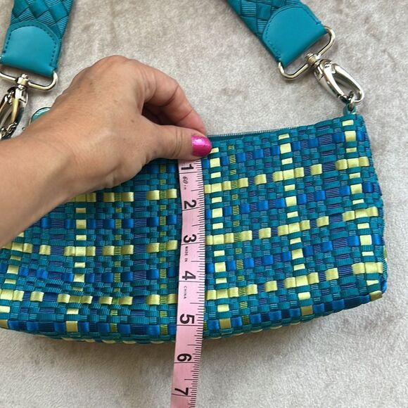 *The Sak* Turquoise and Lime Green Woven Small Handbag in EUC - Picture 13 of 13